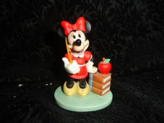 Rare Vintage Walt Disney Minnie Mouse Teacher Ceramic Figurine Sri Lanka