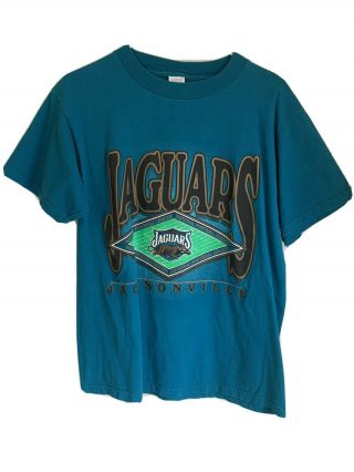 Vtg Jacksonville Jaguars T Shirt Rare Vintage Nfl Teal Size Medium 90s