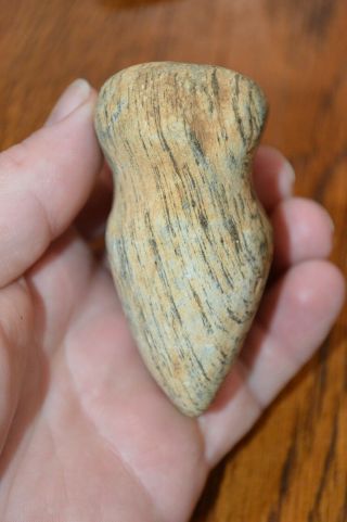 Rare Gneiss Archaic Full Grooved Axe Spencer Co,  IN 3.  1/8 x 2.  75 Colorful 2