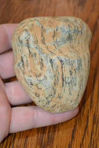 Rare Gneiss Archaic Full Grooved Axe Spencer Co,  IN 3.  1/8 x 2.  75 Colorful 3
