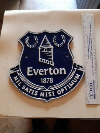 Everton Football Club Large Cast Iron Plaque Wall Advertising Sign Shield