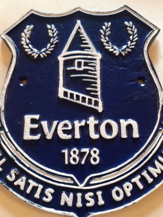 EVERTON FOOTBALL CLUB LARGE CAST IRON PLAQUE WALL ADVERTISING SIGN shield 2