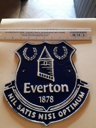 EVERTON FOOTBALL CLUB LARGE CAST IRON PLAQUE WALL ADVERTISING SIGN shield 3