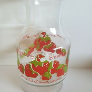 Vintage 1980s Strawberry Shortcake Life Is Full Of Sweet Surprises Glass Carafe