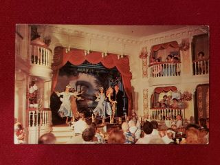 Disneyland Rare Golden Horseshoe Review Vintage Post Card