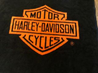 Rare Harley Davidson License Biederlack Blanket Throw 57×48,  Made Usa