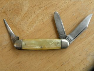 Vintage,  Antique,  Wards Made In U.  S.  A.  " Cracked Ice " Cattle Knife C.  1935 - 1950