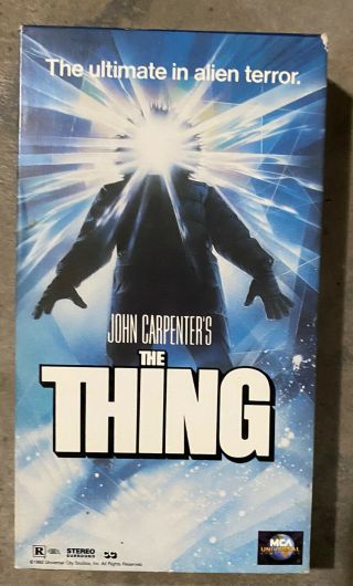 The Thing 1982 Vhs John Carpenter Sci Fi Horror Rare Oop Mca