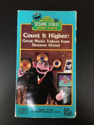 My Sesame Street - Count It Higher: Great Music Videos 1988 Vhs Rare,  Muppets