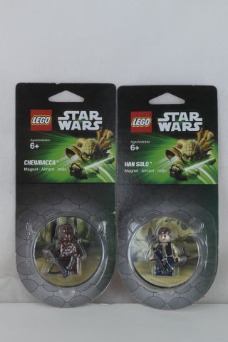 Star Wars Lego Set Of 2 Minifigure Magnets Han Solo & Chewbacca