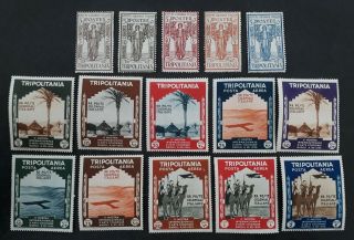 Rare 1926 - Tripolitania 16 Italian Colonial Institute & Exh Postage Stamps
