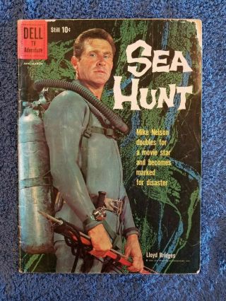 Vintage Sea Hunt Comic Book Lloyd Bridges Mike Nelson Scuba Jan - March Dell