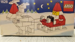 Vintage Lego Santa Claus With Reindeer And Sleigh 1628 Christmas Box