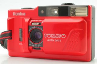 【rare Near Mint】 Konica Tomato Point & Shoot 35mm Film Camera From Japan 104
