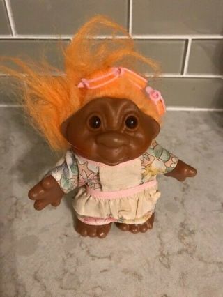 Vintage 1986 Thomas Dam Lady In Curlers Troll Doll 5” Norfin - Rare