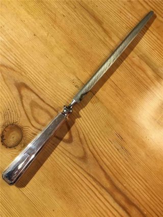 Vintage Ryals Silver Plate Epns Handle Steel Knife Sharpener 33cm Sheffield