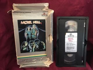 Motel Hell Vhs Big Box Horror Cult Rory Calhoun Paul Linke Rare Htf Oop