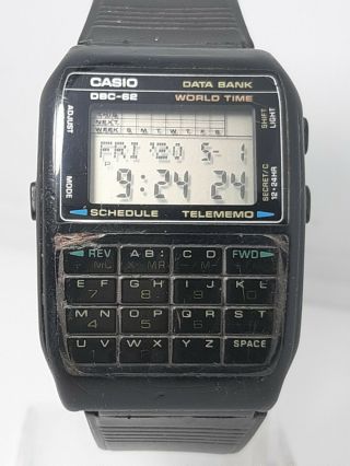 Vintage Casio 676 Dbc - 62 Data Bank World Time