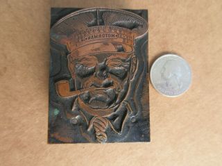 Antique Letterpress Copper Faced Print Block " Motorman " M66