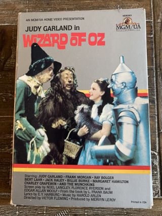 The Wizard Of Oz (1939) Rare Mgm/ua Big Box Beta Betamax Tape With Judy Garland