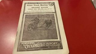 Brands Hatch - - Grass Track Meeting 1947 - - Programme - - 20th July 1947 - - Rare