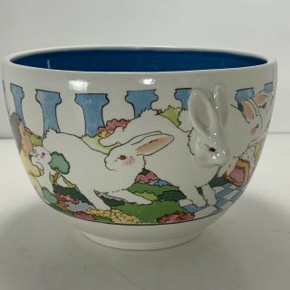 Eileen Richardson Enchanted Garden Hallmark Galleries Baby Bunny Hop Bowl Rare