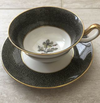 Wedgwood Elaine Rare Tea Cup & Saucer Set Bone China Gold Trim