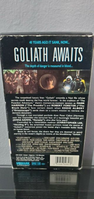 GOLIATH AWAITS (VHS) MARK HARMON - RARE ACTION THRILLER 2