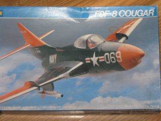 Revell 1:48 Scale Grumman F9f - 8 Cougar Model Kit 4430 Rare