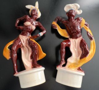 Sierra Columbia Black Carnival Dancers Extremely Rare Mid Century Modern
