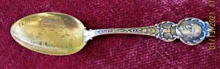 1901 Watson Sterling Silver Mckinley Pan Am.  Expo Souvenir Demitasse Spoon
