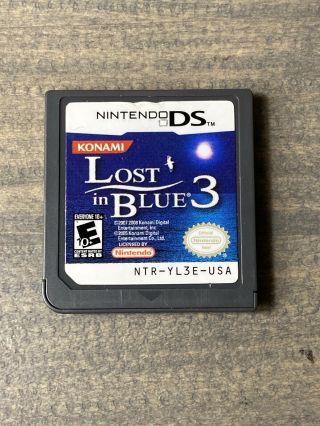 Lost In Blue 3 (nintendo Ds,  2008) Game Cart Only Authentic Rare