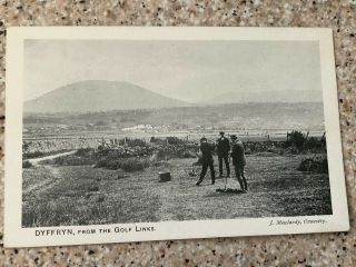 Rare 1910 Golf Postcard " Dyffryn Golf Links " Exc Cond - Vgc