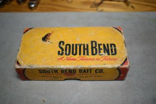 Vintage South Bend Wood Lure Bass Oreno 973 Sf Box Only Vg