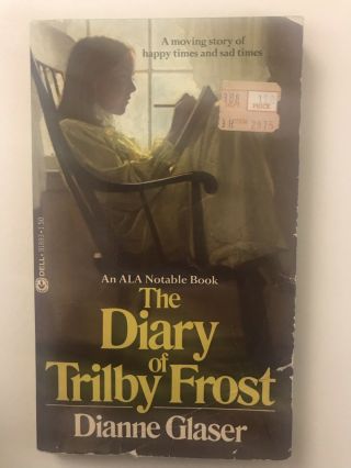 The Diary Of Trilby Frost By Dianne Glaser Paperback Teen Rare Cover 1979