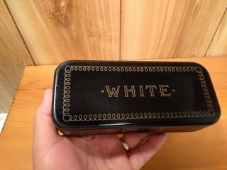 Antique White Sewing Machine Company Metal Accessories Box C.  1890 Full