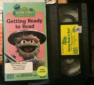 Sesame Street Home Video Getting Ready To Read Vhs Vintage 1986 Rare