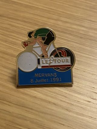 Very Rare Vintage Tour De France Pin Badge Road Cycling 1991 Mervans Bikes