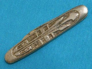 Antique Nugalt Germany Embossed Folding Knife Vintage Pen Knives Pocket Nr