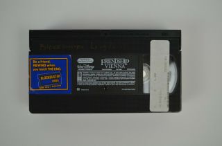A Friendship In Vienna VHS Disney Rare 3