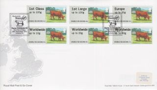 Gb Stamps Post & Go Stampex First Day Cover 2012 Red Poll All Values Rare