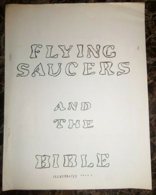 Rare 1963 Flying Saucers And The Bible James S.  Rigberg