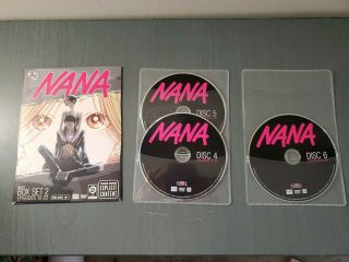 Nana Anime Uncut Box Set Vol.  2 (dvd,  3 Disc Set) Disc Like (rare,  Oop,  Viz)