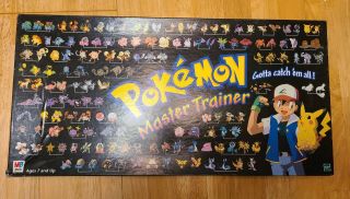 Pokemon Master Trainer Board Game Hasbro/milton Bradley 1999 Rare 100 Complete