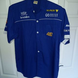 Yamaha Valentino Rossi Gauloise Racing Team Shirt,  Size L Rare Retro Pit Jersey
