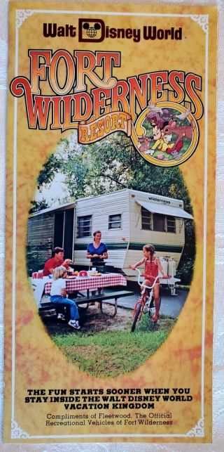 Rare 1981 Walt Disney World Fort Wilderness Resort & Campground Brochure