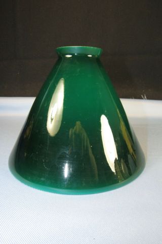 Antique Vintage Green Case Glass Light Lamp Shade,  Student Oil Kerosene Fixture