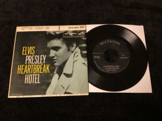 Elvis Presley 45 Ep Epa - 821 Heartbreak Hotel Mega Rare No Dog Label Near Nm