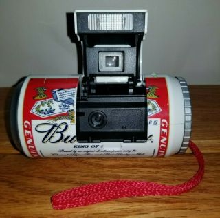 Rare Vintage Budweiser Beer Can 35mm Film Camera Perfect
