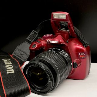 Canon Eos Rebel T3 / 1100d 12.  2mp Digital Slr Camera Ds126291 18 - 55mm Red Rare